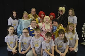 The cast of Showtime Comunity Productions CIO's Cinderella which is being performed at Wednesbury Town Hall next month