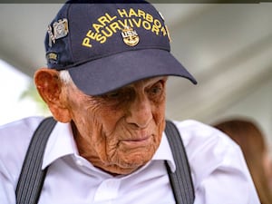 Harry Chandler at the 82nd Pearl Harbour Remembrance Day ceremony in December 2023