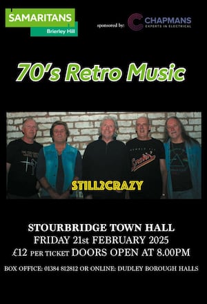 STILL2CRAZY will entertain at Stourbridge Town Hall