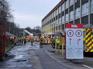 Fire crews at the Biffa site in Aldridge