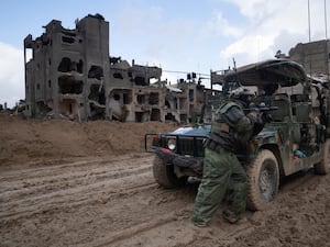 Israeli troops in Khan Younis