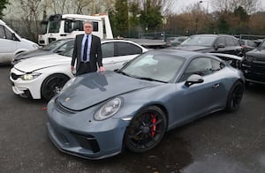 The Porsche 911 GT3 was stolen in Cheshire, driven to Birmingham ready for collection by a Cypriot crime syndicate before being recovered by police