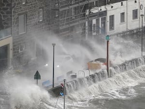 Waves at Stonehaven harbour