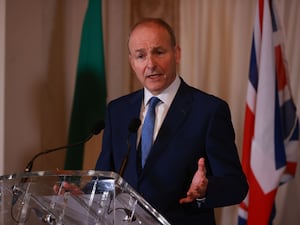 Micheal Martin TD speaks during the British-Irish intergovernmental conference in Dublin