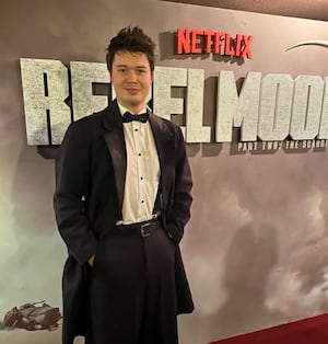 Alexander Westwood at premier of Netflix's Rebel Moon