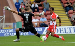 Ashley Hemmings will be a threat for Kidderminster Harriers after netting in their 4-0 win over South Shields on Tuesday.