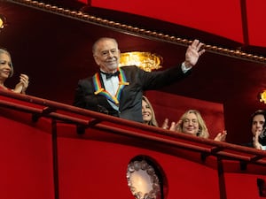 Director and filmmaker Francis Ford Coppola waves to the audience at the start of the Kennedy Centre Honours Gala