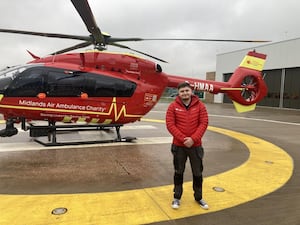 Alex Chapman, property maintenance apprentice at Midlands Air Ambulance Charity who is doing his training through City of Wolverhampton College