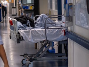 A hospital bed