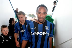 Ex-Rochdale pair Craig Dawson of Rochdale walk down the players tunnel after victory. (Photo by Pete Norton/Getty Images)