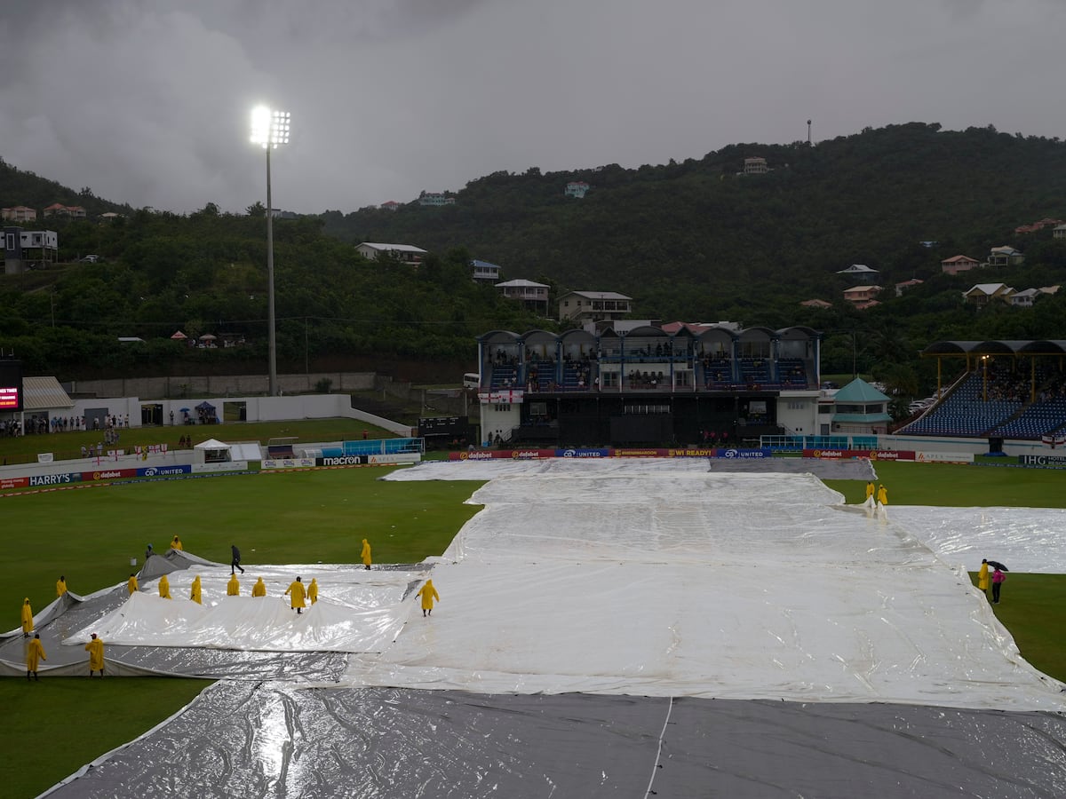 Rain forces abandonment of England’s final match of white-ball tour of Caribbean