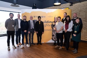 Wolves Foundation staff and guests gather at Molineux for the launch of Building Brighter Futures.