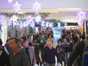 Shoppers in a shopping centre