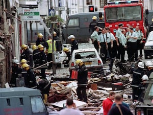 The aftermath of the Omagh bombing