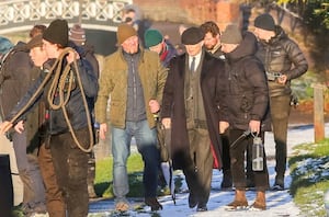 Cillian Murphy spotted filming in the Black Country. Photo: SWNS