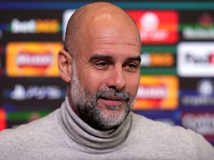 Manchester City manager Pep Guardiola at a press conference