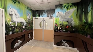 The existing mural that Daniel had previously been commissioned for. 