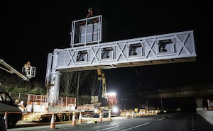 The work will see the M42 closed at night to allow for work on the overhead gantries. Photo: National Highways