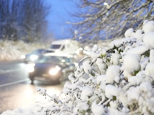 Snowy conditions in Carr Gate, West Yorkshire