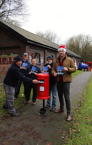 Cllr Adam Davies and Canal & River Trust team at Delph Stables