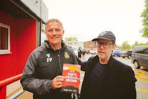 Andrew with Wrexham AFC manager Phil Parkinson 