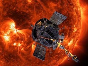 An artist’s impression of the Parker Solar Probe approaching the sun