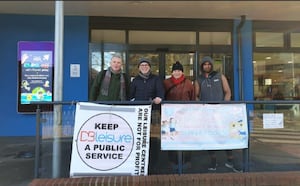 Protesters against plans to hand Dudley's leisure centres to a private company