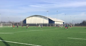 Harriers training on Stourport High's top 4G pitch