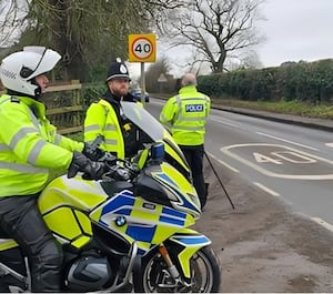 Police conducted speed enforcement operations in the Knockin, Maesbury and Trefonen areas. Picture: West Mercia Police. 