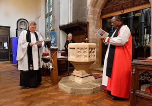 The service oflicensing and welcome for Canon Ben Whitmore was led by the Bishop of Wolverhampton Right Reverend Dr Tim Wambunya at St Bartholomew's Church, Wednesbury.