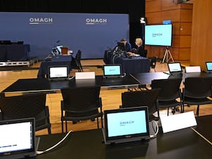 The hearing room at the Strule Arts Centre in Omagh