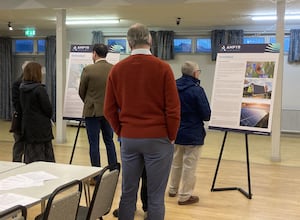 The Public Exhibition At Cotes Heath And Standon Village Hall Of The Solar Farm Plans. Photo by Staffordshire LDR Kerry Ashdown