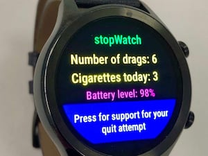 The app intervenes when smoking is detected (University of Bristol/PA)