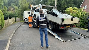 Lichfield District Council’s Environmental Health officers seizing the fly-tipper’s vehicle.