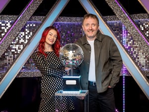 Chris McCausland and Dianne Buswell, have won (Guy Levy/BBC)