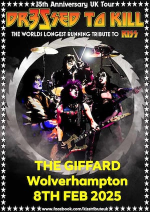 Dressed to Kill will bring the best of KISS to the Giffard Arms in Wolverhampton