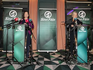 Sinn Fein leader Mary Lou McDonald and Northern Ireland’s First Minister Michelle O’Neill