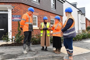 The Mayor of Solihull visiting the David Wilson Homes team at Ashtree Grove