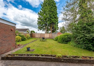 The well appointed garden at the former footballer's home in Codsall