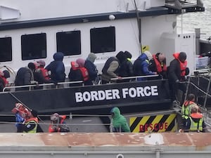 People on a Border Force boat