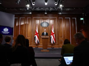 Sir Keir Starmer delivers a statement on the Southport killings in the new-look briefing room