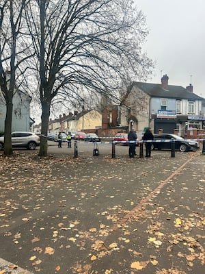 Police tape in the area on Saturday morning. Photo: Saskia Masaun