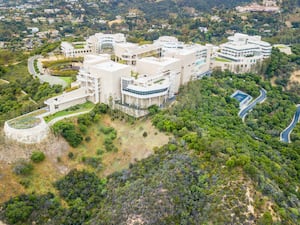 Ann aerial view of the Getty Centre in Los Angeles, California