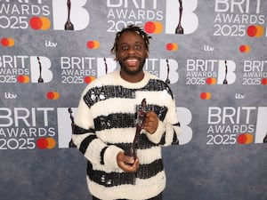 Myles Smith was named as the winner of the Brits Rising Star award (JM Enternational/Brits/PA)