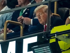 US Presiden Donald Trump at the Super Bowl