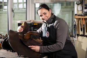 Kate restoring an old side saddle