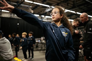 The session included opportunities for the youngsters to throw darts