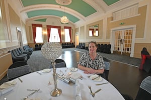 Catherine Growcott in the Talbot Hotel's Coronation ballroom