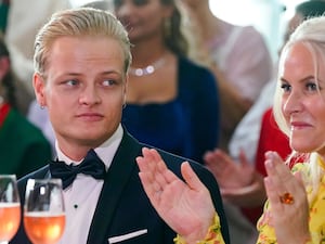 Norway’s Marius Borg Hoiby with his mother, Crown Princess Mette-Marit