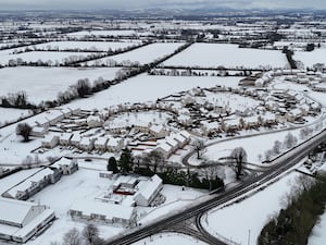 Snow blankets the village of Killeshin in Co Laois